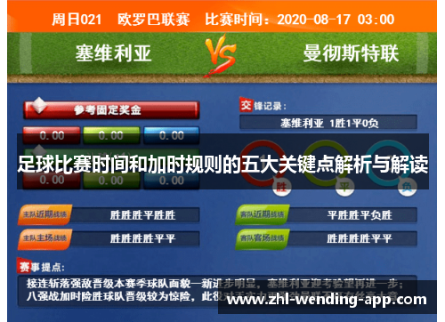 足球比赛时间和加时规则的五大关键点解析与解读